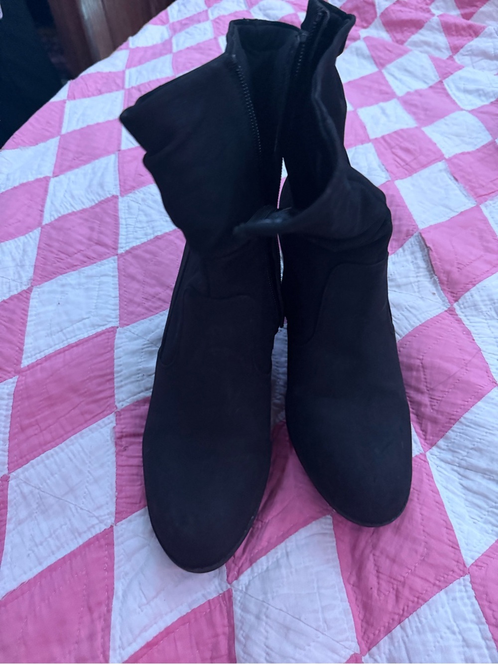 Women's Black Ankle Boots - Sleek Slip-On Style